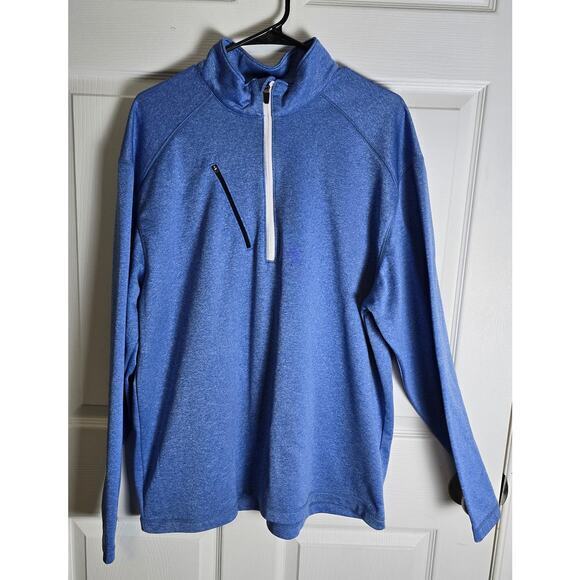 Bermuda Sands 1/4 Zip Golf Pullover-Blue-Men's L - Picture 1 of 7